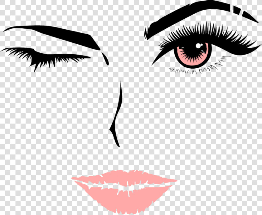 Clipart Eyelash And Lips   Transparent Cartoons   Lashes And Lips Clipart  HD Png DownloadTransparent PNG