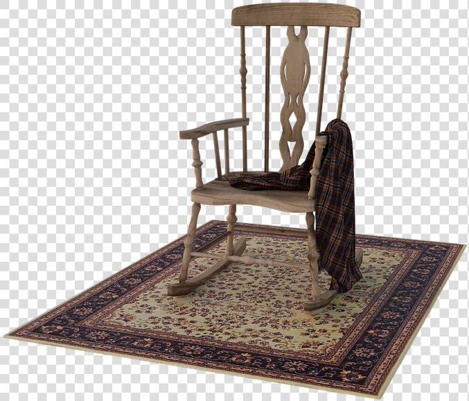 Chair  Rocker  Rug  Blanket  Drape  Old  Porch  Grandma   Throne  HD Png DownloadTransparent PNG