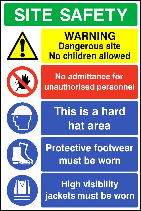 Construction Site Safety Sign   Construction Site Entrance Signs  HD Png DownloadTransparent PNG