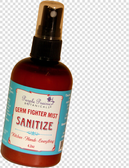 Sanitize Germ Fighter Mist Aromatherapy Spray   Glass Bottle  HD Png DownloadTransparent PNG