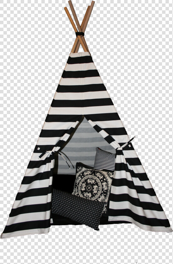 Kids Black And White Striped Teepee   Tipi  HD Png DownloadTransparent PNG