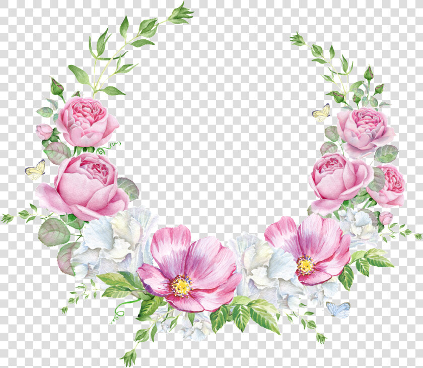 Hand Painted Layout Wedding Background Wall Pattern   Transparent Background Flower Circle  HD Png DownloadTransparent PNG