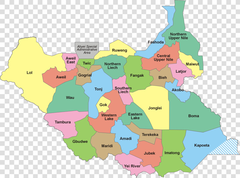 South Sudan 32 States   South Sudan  HD Png DownloadTransparent PNG