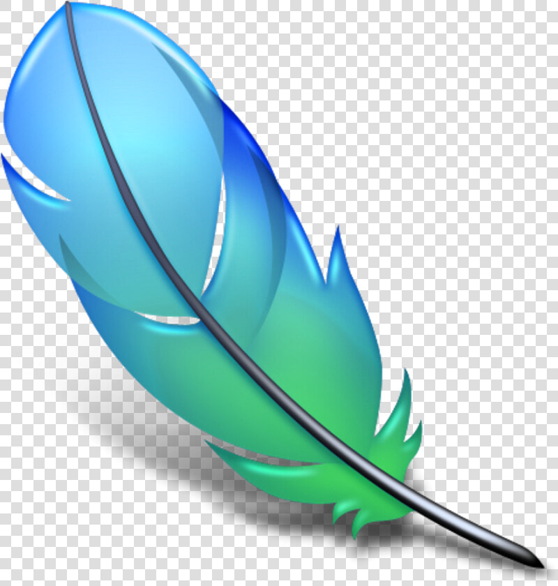  blueandgreen  feather  boho  bohofeathers  featherstickers   Adobe Photoshop Cs2 Icon  HD Png DownloadTransparent PNG