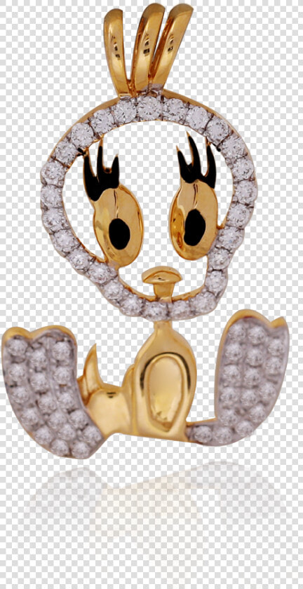 Sweety Tweety Diamond Platinum Pendant   Figurine  HD Png DownloadTransparent PNG