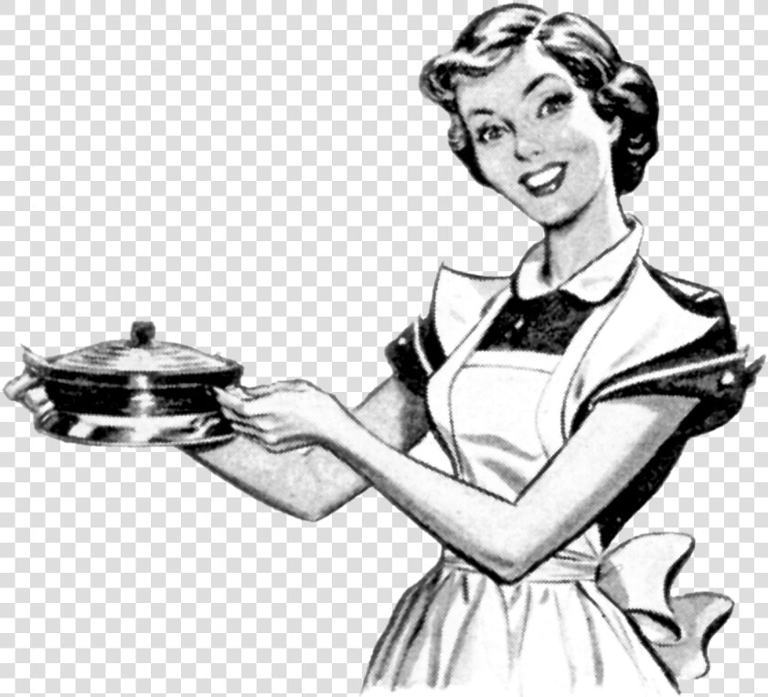 Best Woman Cooking   Vintage Woman Cooking Clipart  HD Png DownloadTransparent PNG