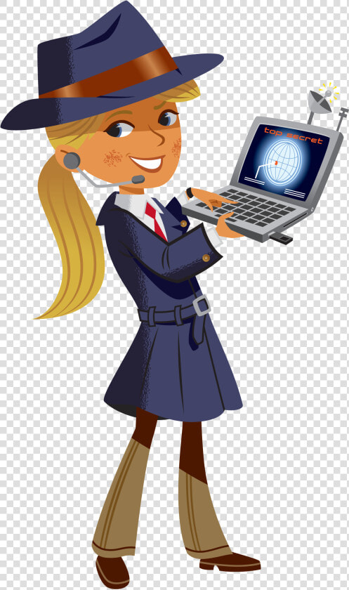 Secret Agent Girl Cartoon Clipart   Png Download   Female Secret Agent Clipart  Transparent PngTransparent PNG