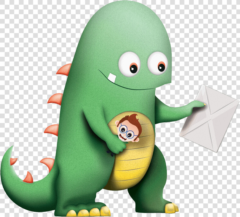 Kaiju Delivering Mail   Cartoon  HD Png DownloadTransparent PNG