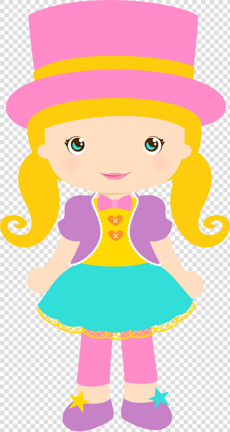 Cute Circus Clown Girl Png   Palhacinha Circo Rosa Png  Transparent PngTransparent PNG