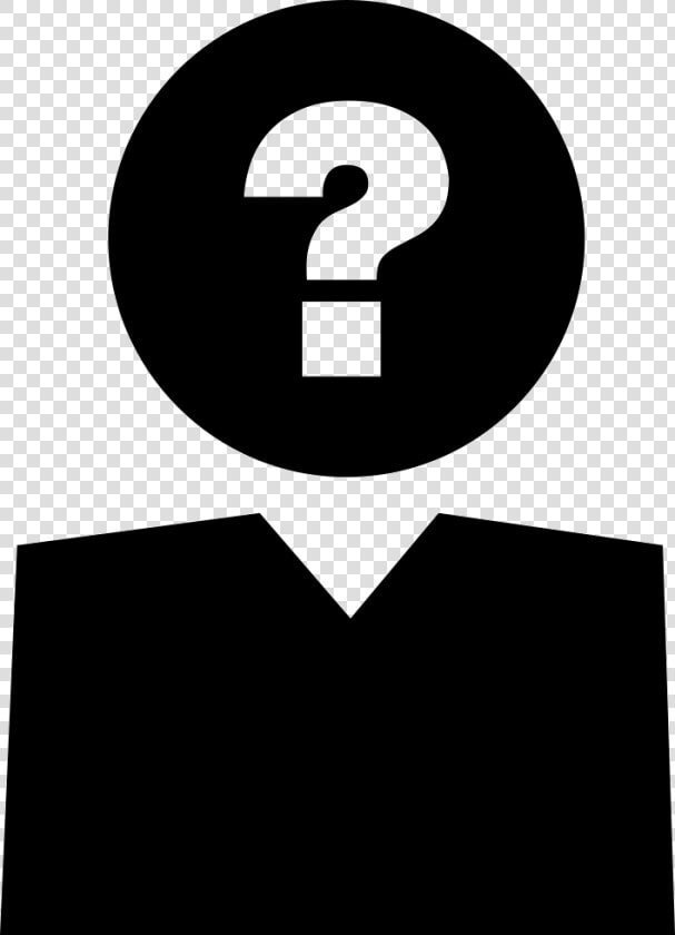 Question Sign On Person Head   Unknown Sign  HD Png DownloadTransparent PNG