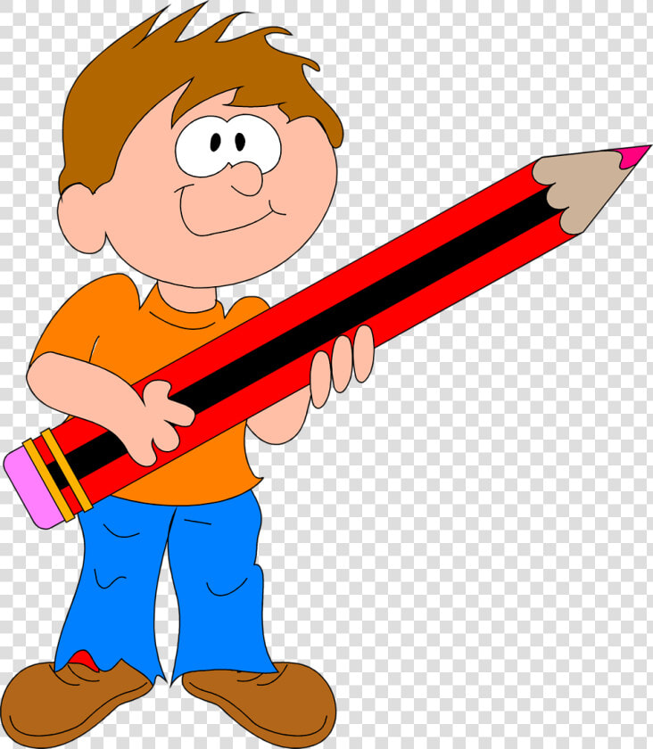 Pencil Clipart Child   Boy Holding Pencil Clipart  HD Png DownloadTransparent PNG