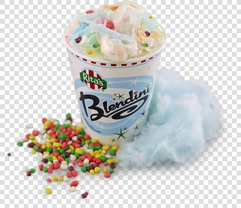 A Branded Cup Reads Blendini And Has Colorful Candy   Rita  39 s Italian Ice Choc Choc Chip  HD Png DownloadTransparent PNG