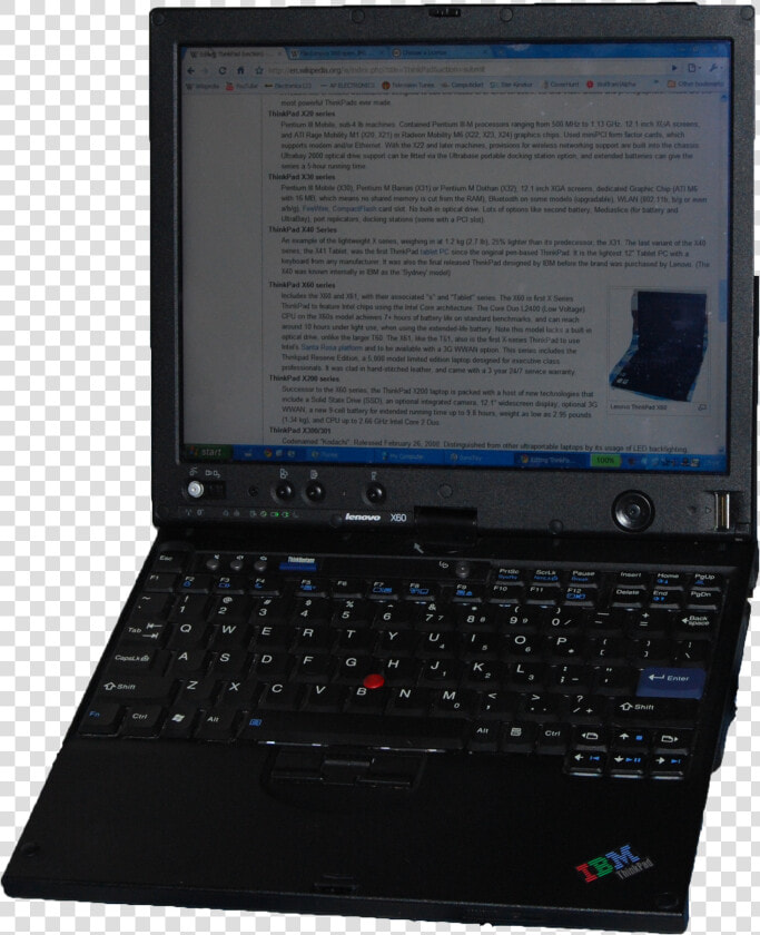 Lenovo X60 Open 2   Netbook  HD Png DownloadTransparent PNG