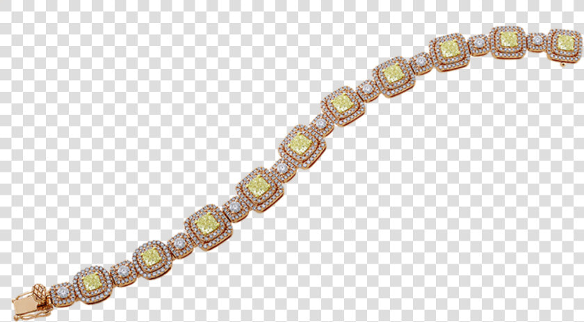 Kt Rose Gold Fancy Yellow Diamond Bracelet   Bead  HD Png DownloadTransparent PNG