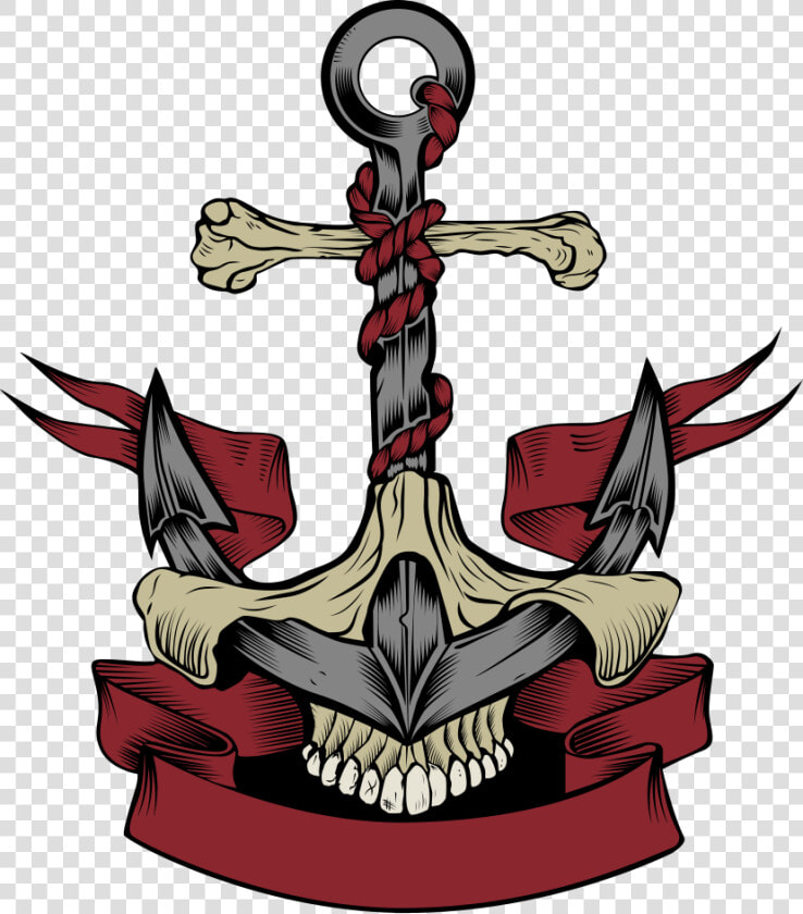 Calavera Vector Anchor Skull Euclidean Download Hq   Cartoon Anchors  HD Png DownloadTransparent PNG