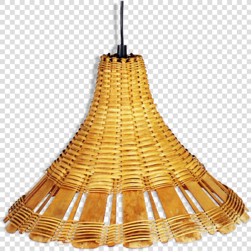 Vintage Wicker Hanging Lamp Chinese Hat Src Https   Ceiling Fixture  HD Png DownloadTransparent PNG