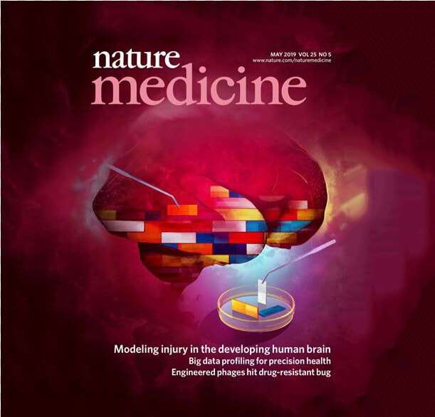 Cover Of Nature Medicine Journal Showing A Brain Made   Personalized Medicine Brain Journal Cover  HD Png DownloadTransparent PNG