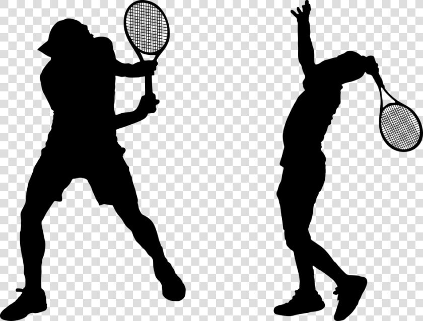 Man  Tennis  Silhouette  Male  Guy  Sports  Athlete   Soft Tennis  HD Png DownloadTransparent PNG