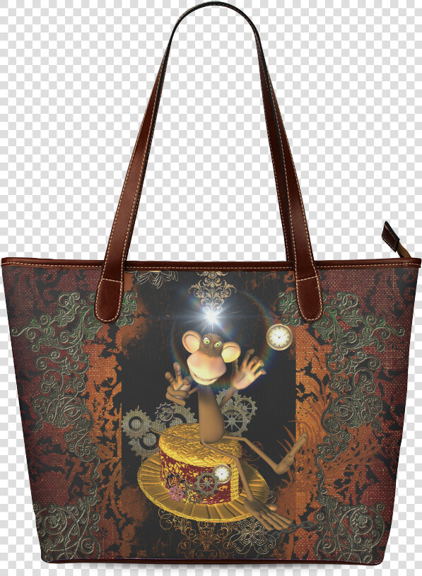 Steampunk  Funny Monkey Shoulder Tote Bag   Coach Shopping Bag  HD Png DownloadTransparent PNG