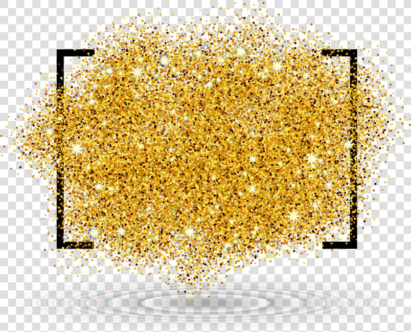 Castle Clipart Gold Glitter   Gold Glitter Frame Png  Transparent PngTransparent PNG