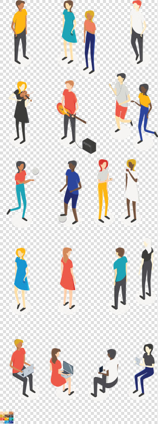 Isometric People Vector Free  HD Png DownloadTransparent PNG