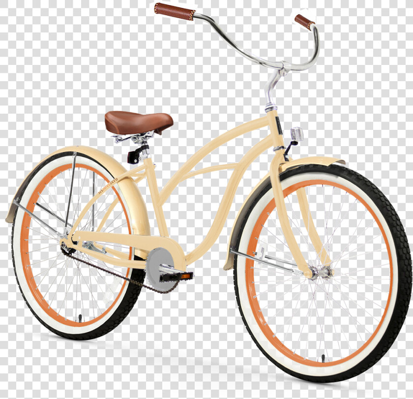 Cream Colored Cruiser Bike  HD Png DownloadTransparent PNG