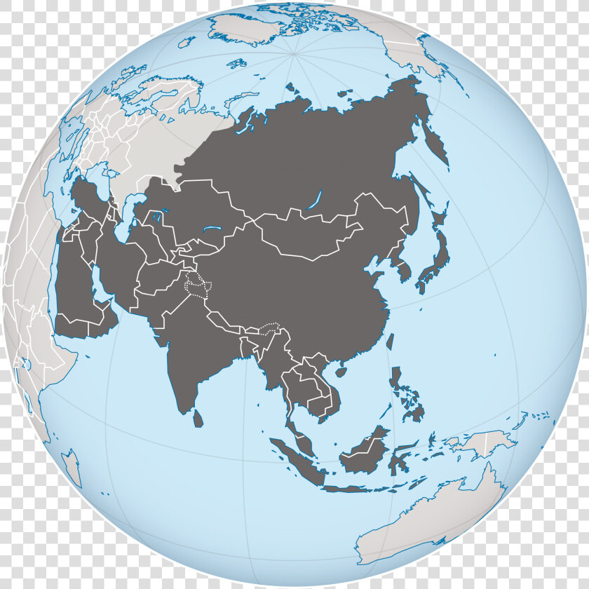 Asia Vector Earth   Asia On A Globe  HD Png DownloadTransparent PNG