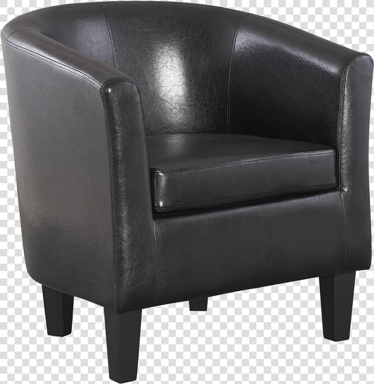 Black Leather Tub Chair Transparent Image   Sofa Chair Transparent Background  HD Png DownloadTransparent PNG