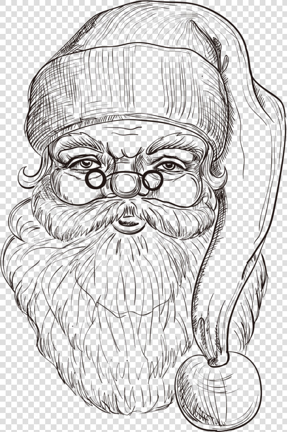 Transparent Santa Beard Png Transparent   Christmas Santa Claus Drawings  Png DownloadTransparent PNG