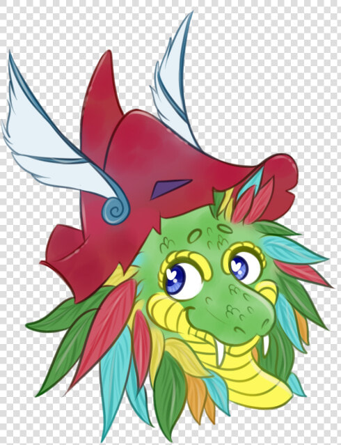 Quetzalcoatl Chibi Headshot   Cartoon  HD Png DownloadTransparent PNG