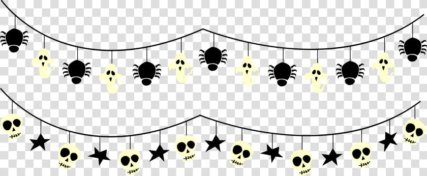 Funny Skull Streamer Halloween Spider Trick Or Treating   Transparent Halloween Png Clipart  Png DownloadTransparent PNG