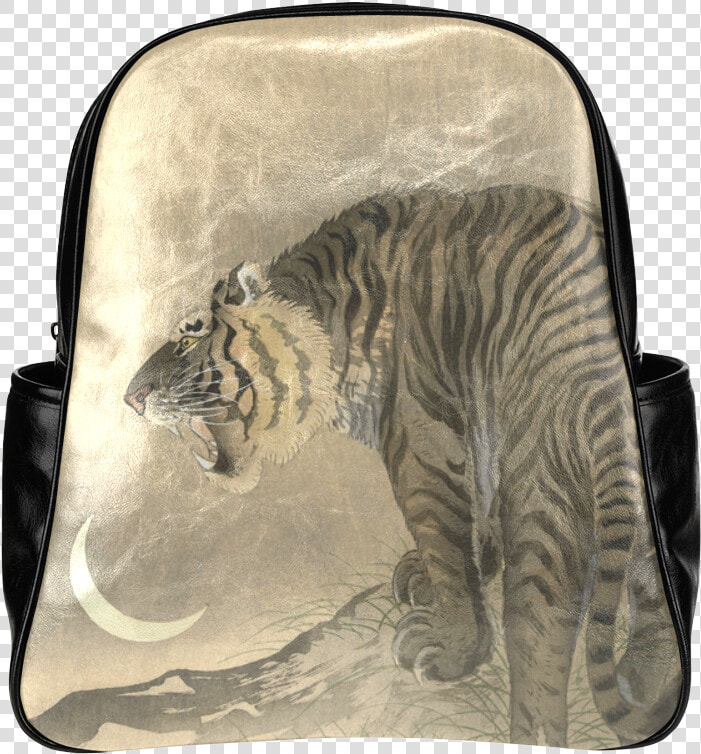 Roaring Tiger  Japanese Woodcut By Ohara Koson Multi pockets   Roaring Tiger  HD Png DownloadTransparent PNG