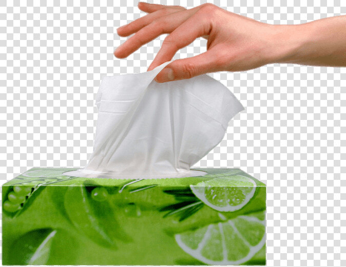 Facial Tissues Hand At Box   Paper Tissue  HD Png DownloadTransparent PNG