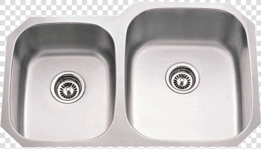 18 Gauge Kitchen Sink Two Unequal Bowls   Sink  HD Png DownloadTransparent PNG