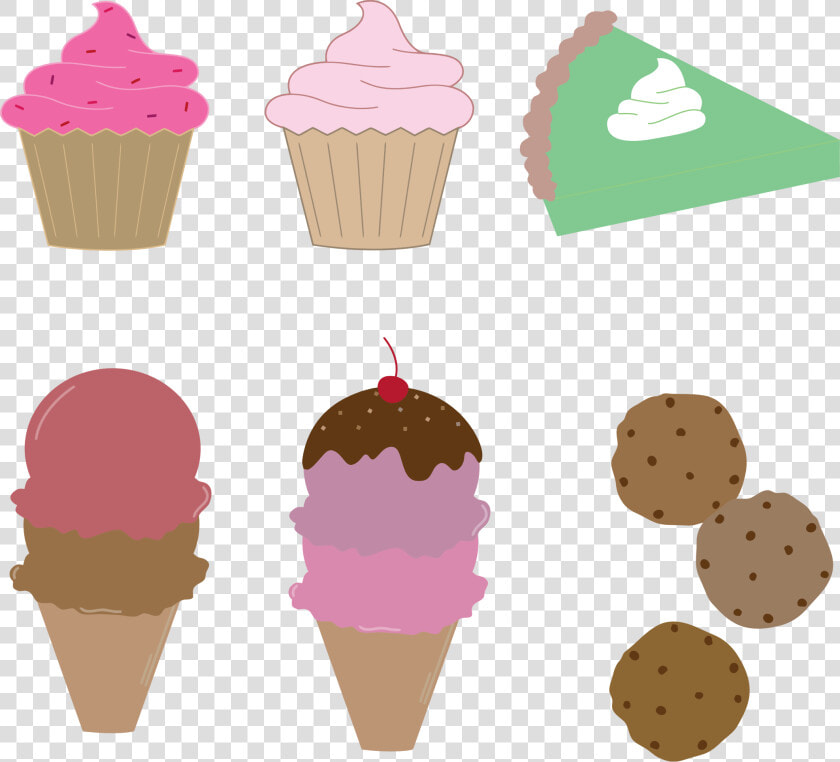 Dessert Montage Clip Arts   Ice Cream And Cookies Clip Art  HD Png DownloadTransparent PNG