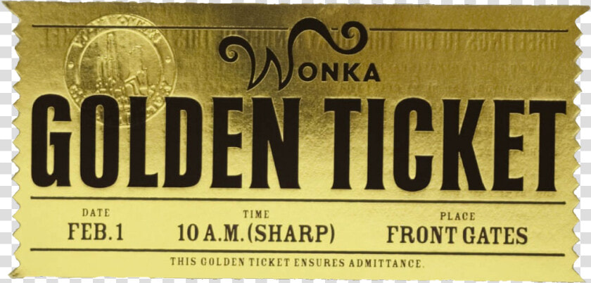  goldenticket  wonka  willywonka  chocolate  bilhetedourado  HD Png DownloadTransparent PNG