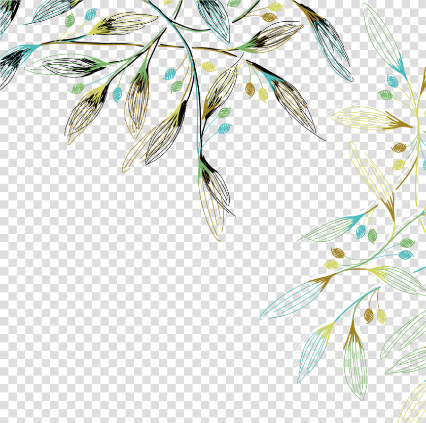 Watercolor Leaves Png File   Watercolor Flowers Leaves Png  Transparent PngTransparent PNG