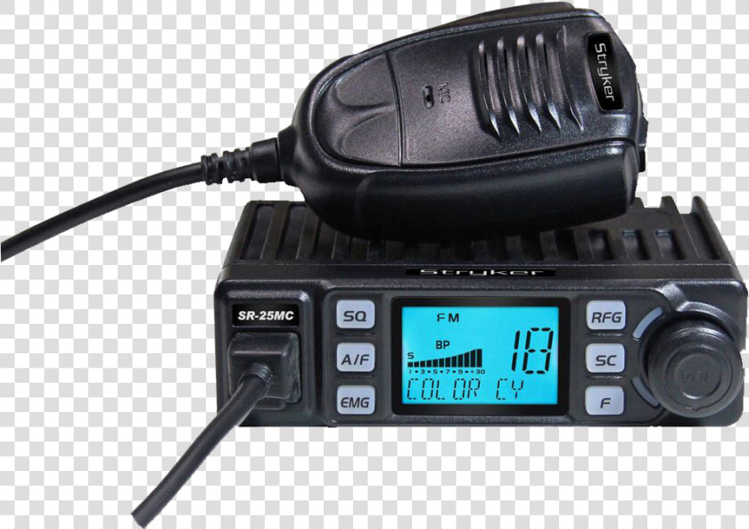 Strykerradios 25mc 10 Meter Radio With Microphone On   Stryker Sr 25mc  HD Png DownloadTransparent PNG