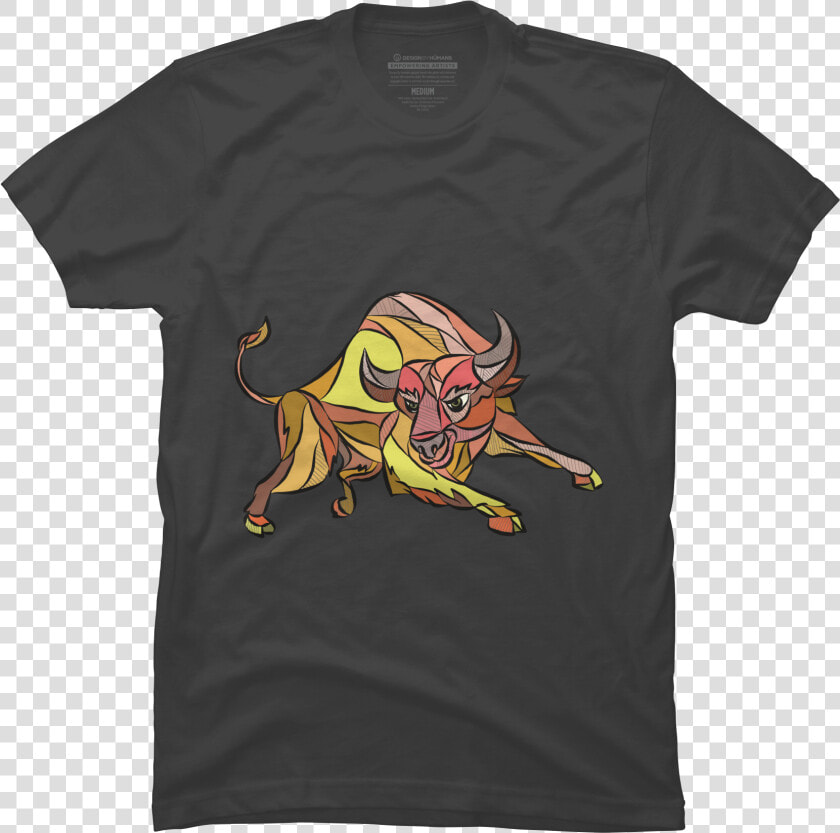 Raging Bull Charging Drawing Men S T shirt   Cartoon  HD Png DownloadTransparent PNG