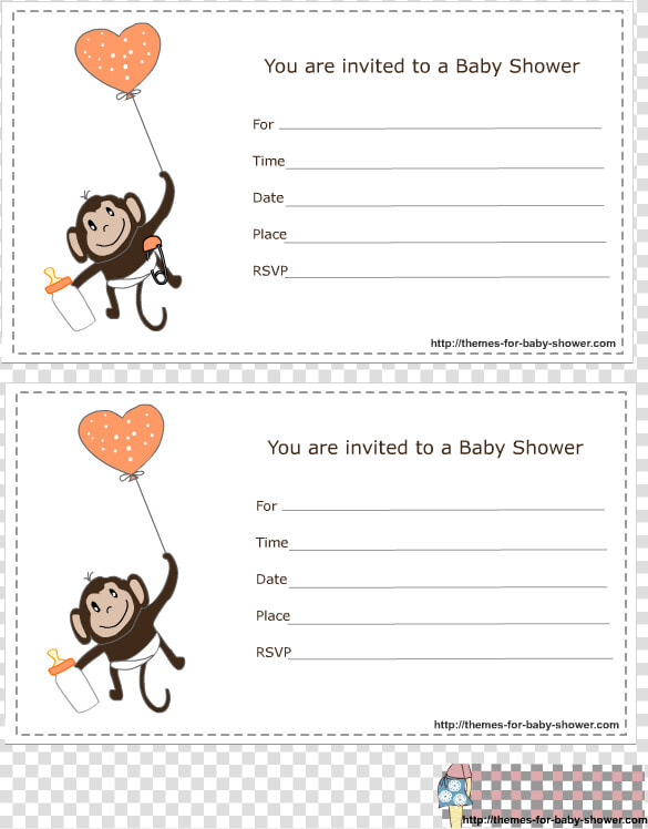 Free Printable Monkey Baby Shower Invitation   Free Printable Monkey Baby Boy Shower Invitations  HD Png DownloadTransparent PNG