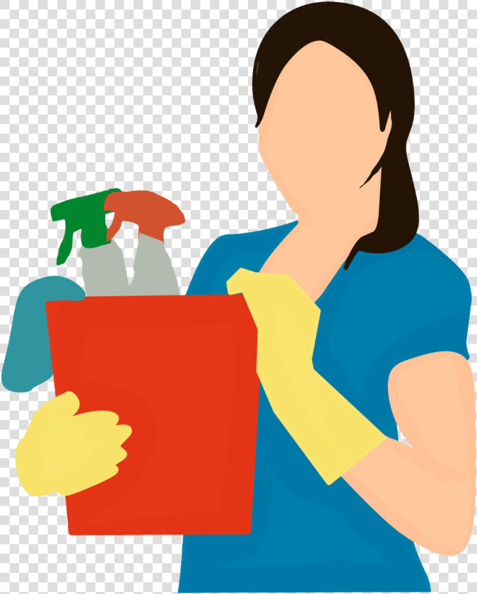 Dibujo De Una Mujer Sin Rostro Con Productos De Limpieza   Уборщик Пнг  HD Png DownloadTransparent PNG