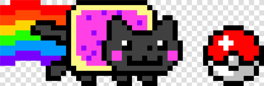 Nyan Cat Youtube Pixel Art   Pixel Art Neon Cat  HD Png DownloadTransparent PNG