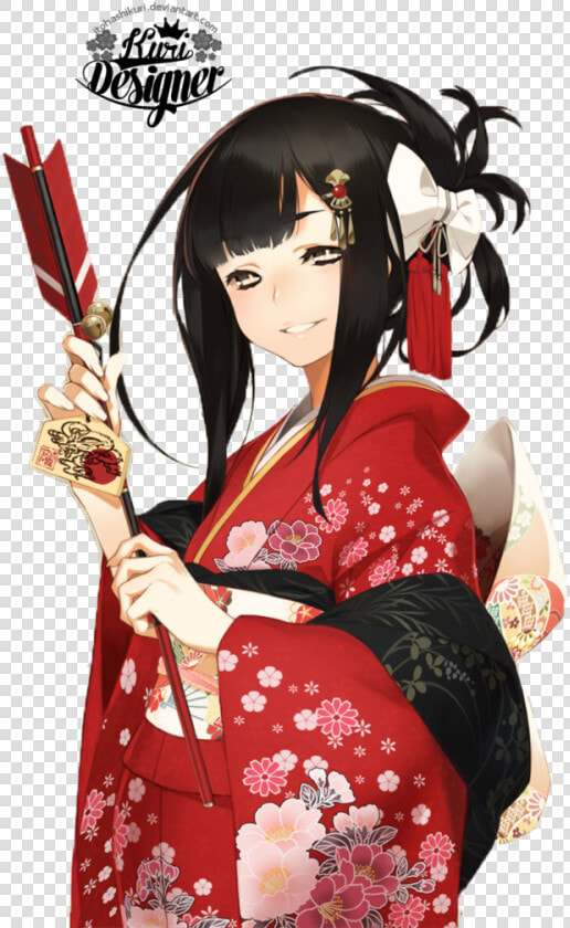 Mob Max   Girl In Kimono Drawing  HD Png DownloadTransparent PNG