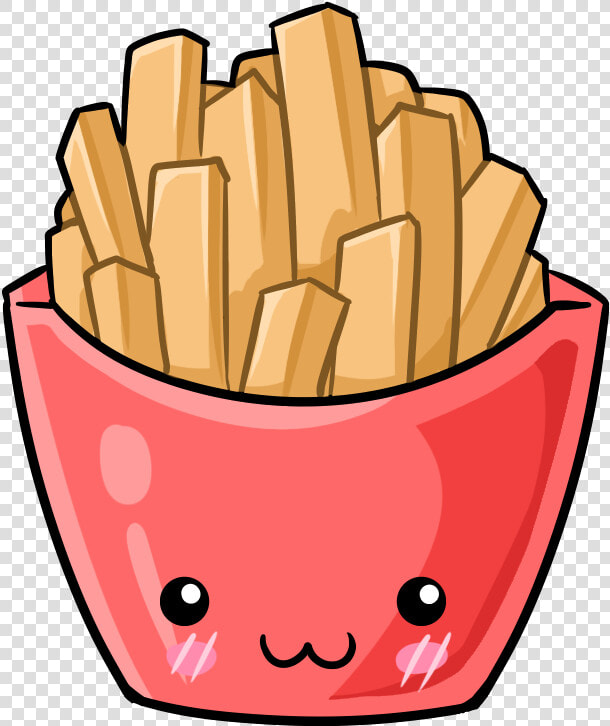 Kawaii Fries Short Sleeve T shirt   Chibi Kawaii French Fries  HD Png DownloadTransparent PNG