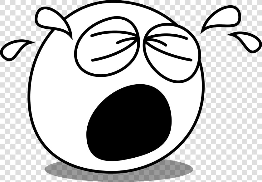 Face Eyes Caricature Comic Cry How   Crying Clip Art Black And White  HD Png DownloadTransparent PNG