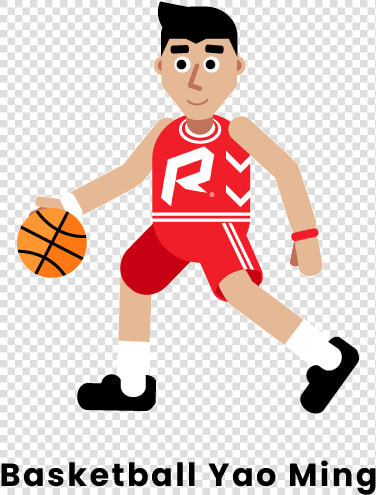 Basketball Yao Ming   Dribble Basketball  HD Png DownloadTransparent PNG