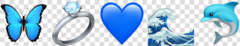  freetoedit  edit  emoji  apple  ios  iphone  blue   Heart  HD Png DownloadTransparent PNG