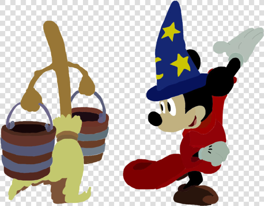 Transparent Mickey Png   Sorcerer Mickey And Broom  Png DownloadTransparent PNG