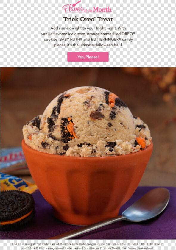 Baskin Robbins Trick Oreo Treat Png Download Halloween   Transparent PngTransparent PNG