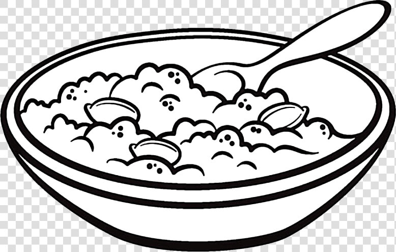 Porridge  Oatmeal Png   Food Bowl Clipart Black And White  Transparent PngTransparent PNG